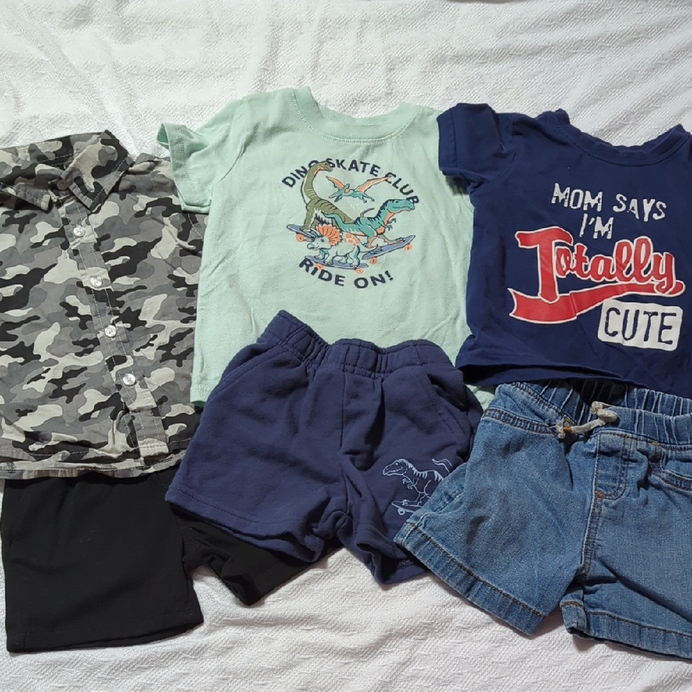 Kids Graphic Tees and Shorts Set